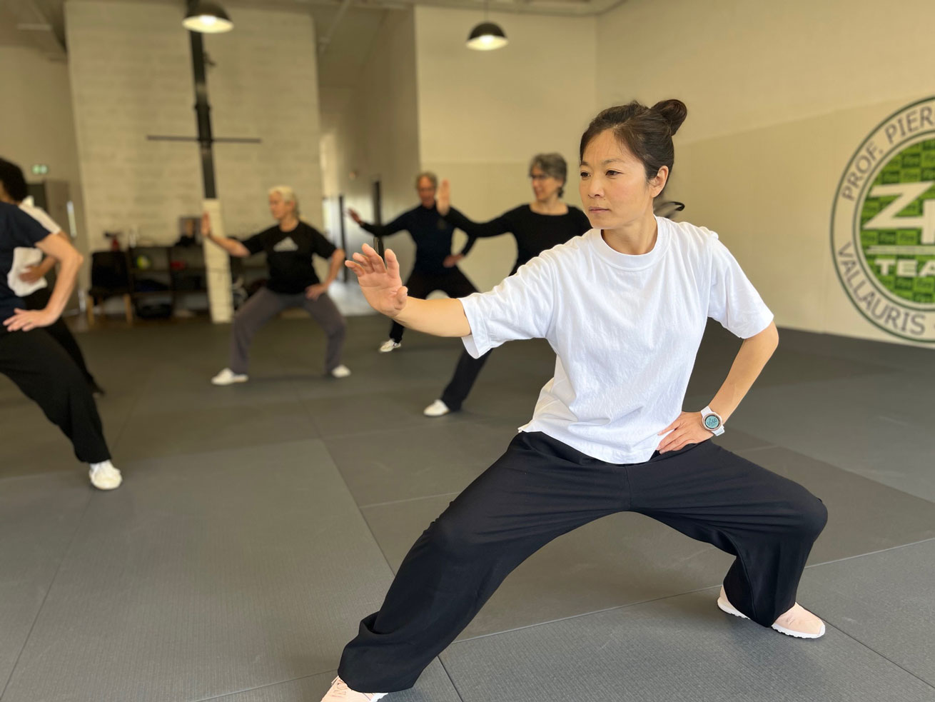 Er Yue Yand, en plein cours de Tai Chi Style Chen Vallauris