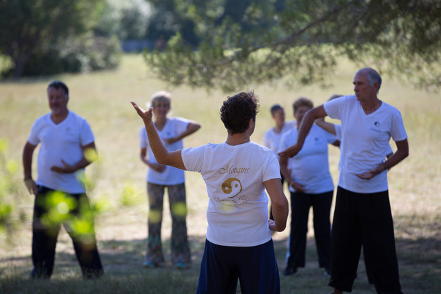 Cours de Tai Ji Quan en plein air avec Cédric Léger